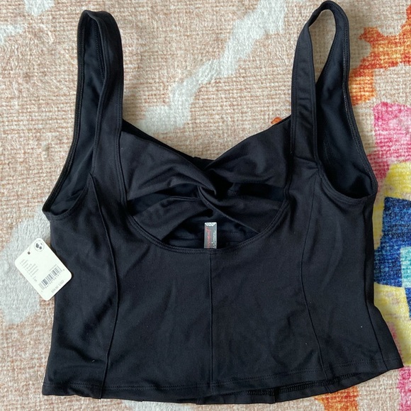 NWT Free People Kindred Spirit Tank Size Small - Black - Picture 9 of 10